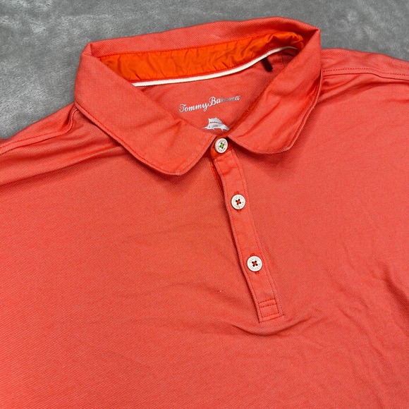 Tommy Bahama Other - Tommy Bahama Polo Shirt Mens‎ 2XL Orange Double Eagle Spectator Performance